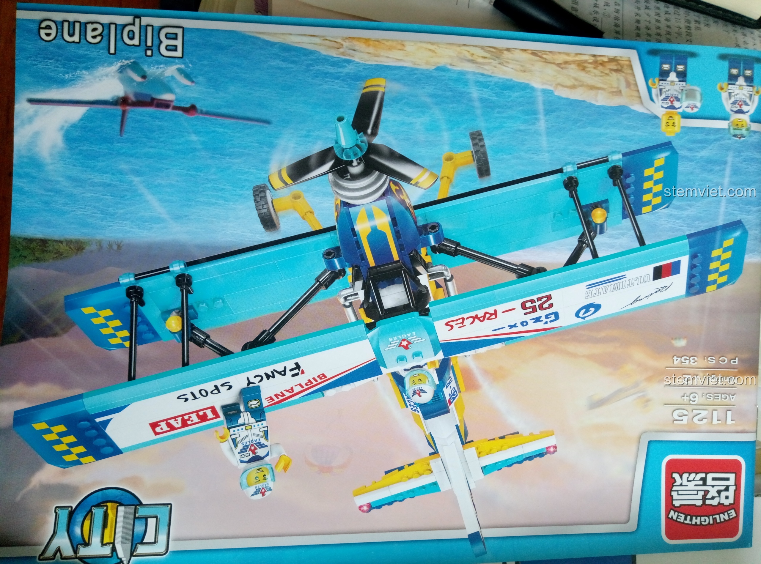 Review Enlighten 1125 Máy bay biểu diễn hai cánh: Đồ chơi lắp ráp cực đỉnh cho bé trai 6 tuổi!