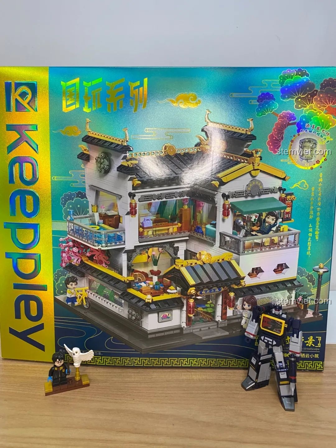 Review bộ lắp ghép Keeppley K18002: Phố Cổ Trung Hoa có đèn LED cực chill!