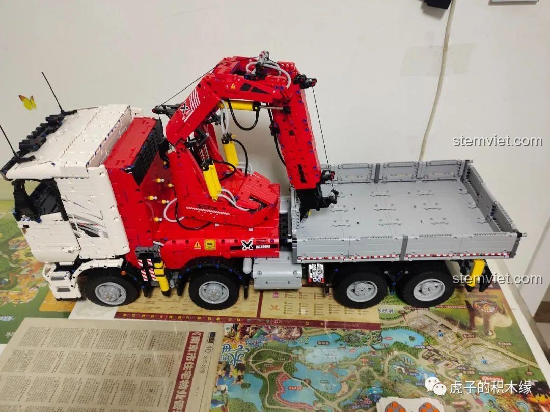 Review Mould King 19002 Xe Tải Cần Cẩu Khí Nén: Lắp Mê Luôn!