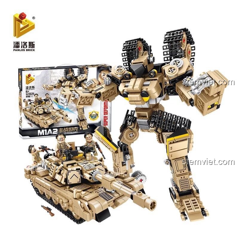 Review Panlos Brick 621020: Xe Tăng M1A2 Biến Hình Robot - Có Đáng Tiền?