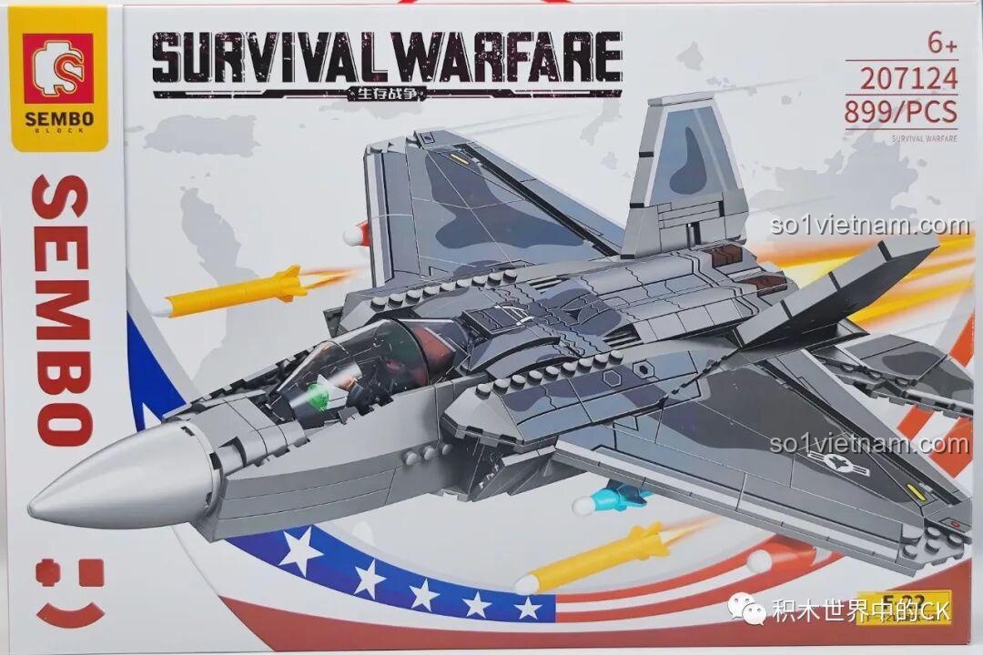 Review SEMBO 207124 F-22 Raptor: Chiến đấu cơ tàng hình "cực chất"!