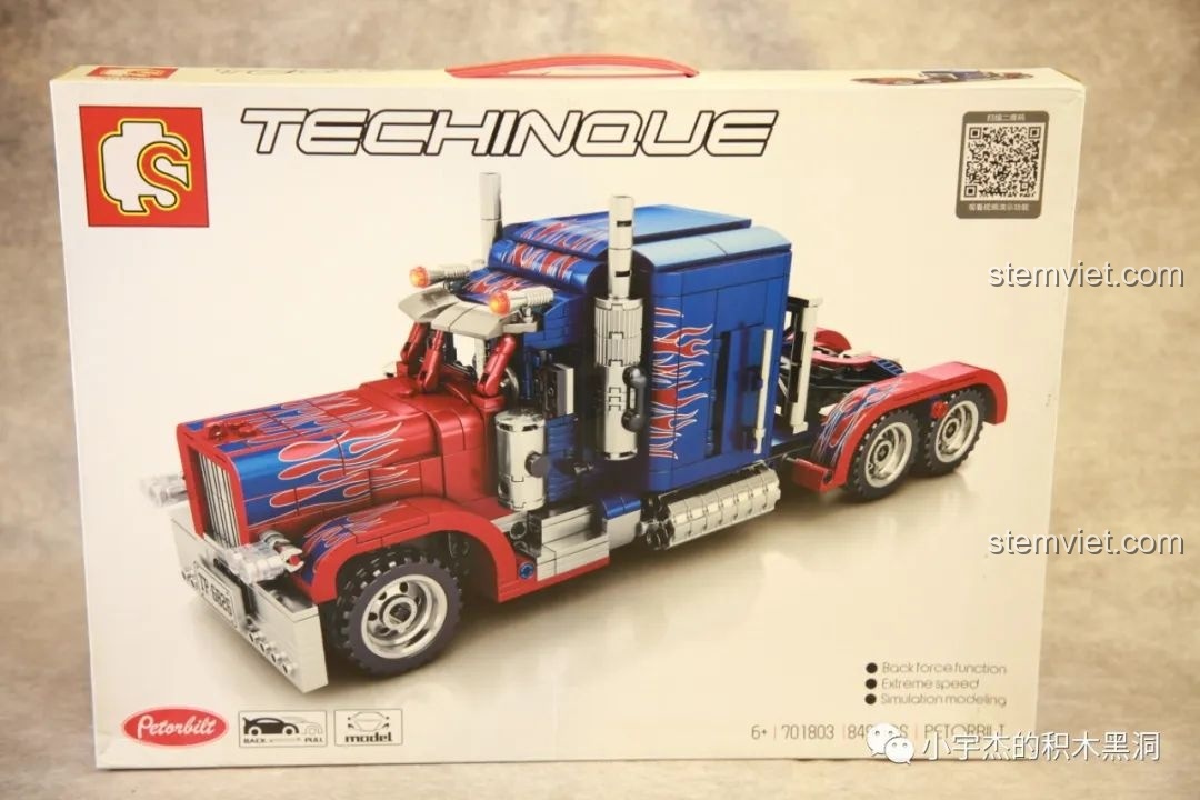 Review SEMBO 701803 Peterbilt 389 Optimus Prime: Xe tải kéo lùi cực chất!
