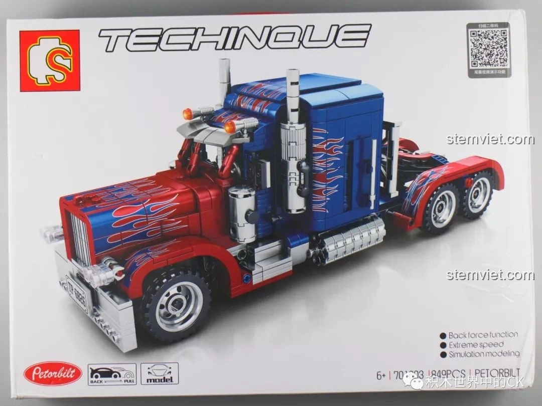 Review SEMBO 701803 Xe Tải Peterbilt 389: Đồ chơi lắp ráp siêu ngầu cho bé trai!