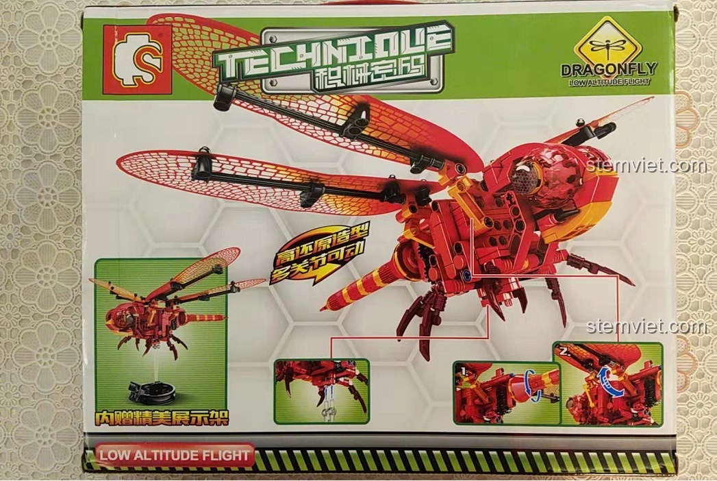 Review Sembo 703300 Mô hình Chuồn Đỏ Cơ Khí: Đồ chơi lắp ráp cực chất cho bé!