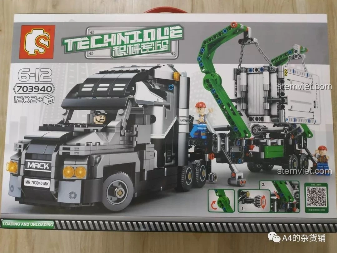Review SEMBO 703940 Xe Tải Container Cơ Khí: Đồ chơi lắp ráp đáng tiền cho bé trai 6+!