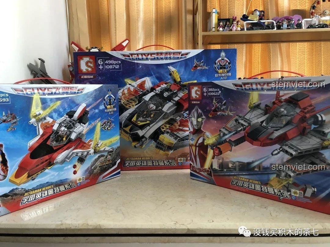 Review Sembo 108593, 108622, 108712: Bộ 3 Máy Bay Chiến Đấu Ultraman Mebius Cực Chất!