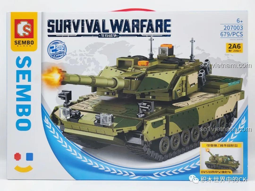 Review SEMBO 207003: Lắp ráp Xe tăng Leopard 2A6 & BVS10 cực đỉnh