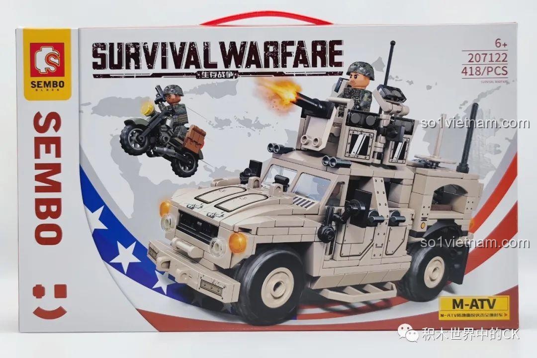 Đánh giá SEMBO 207122: Xe Chống Mìn M-ATV – Lắp ráp cực mê!