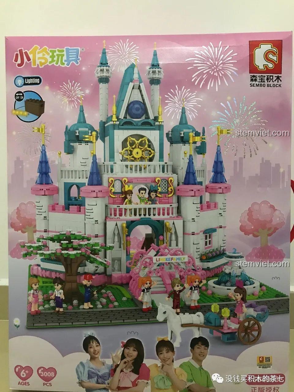 Review SEMBO 604003 Lâu Đài Công Chúa Ánh Sáng Cực Chi Tiết
