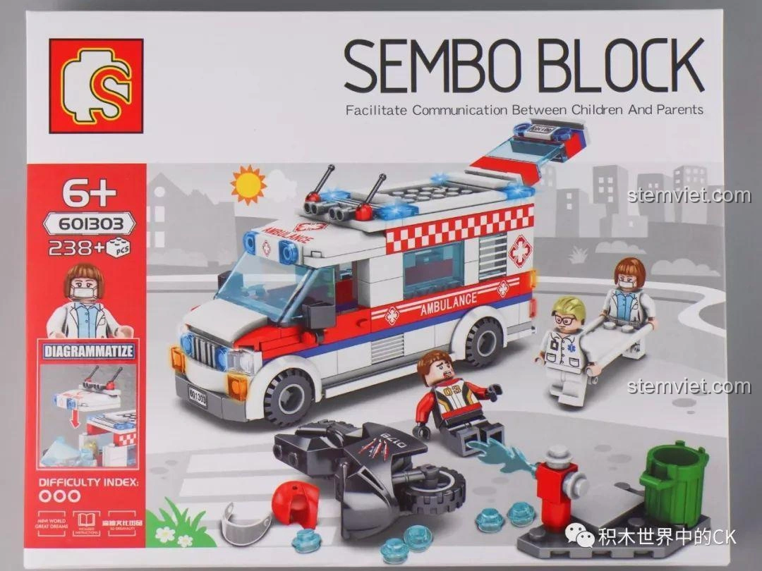 Review bộ xếp hình Xe Cứu Thương Thành Phố Sembo Block 601303: Đáng tiền không?