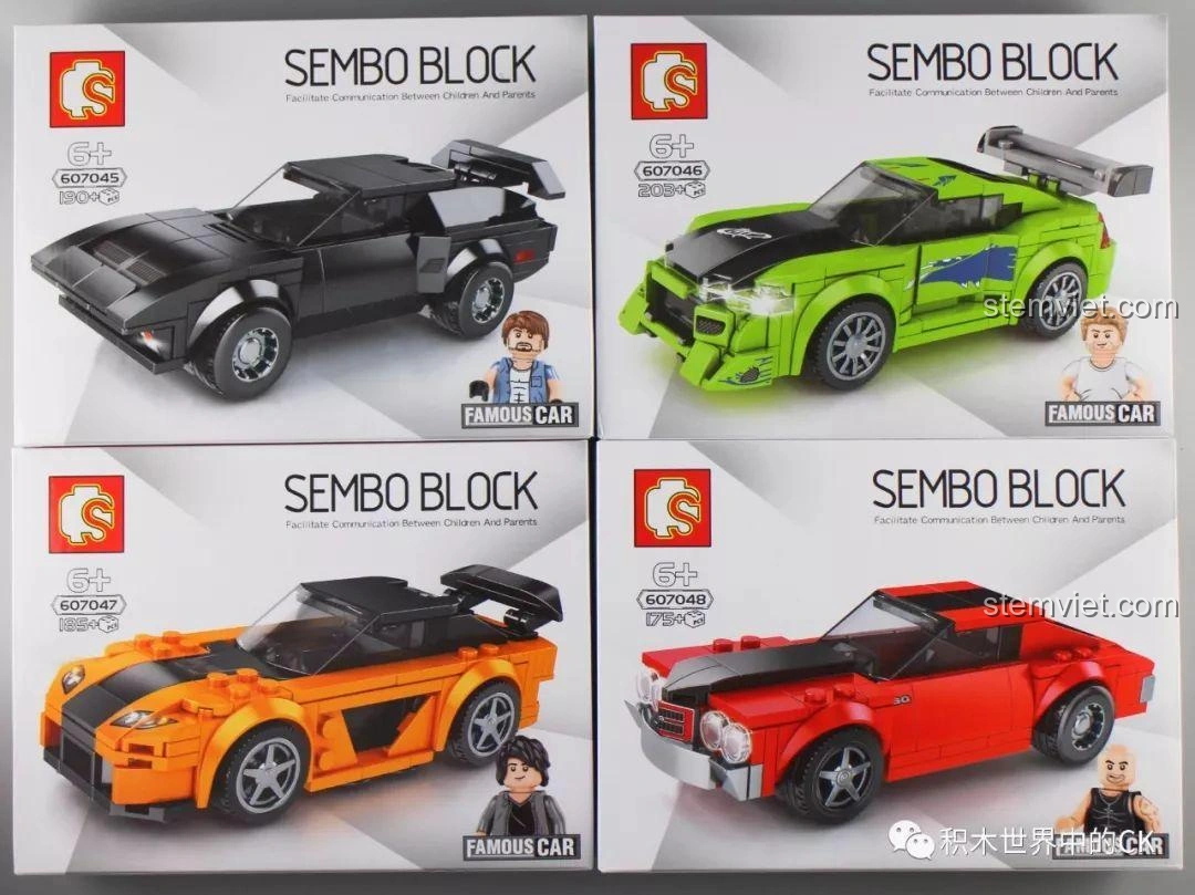 Review Sembo Block Famous Car Series 607045-607048: Siêu xe lắp ráp cực chất cho bé trai!