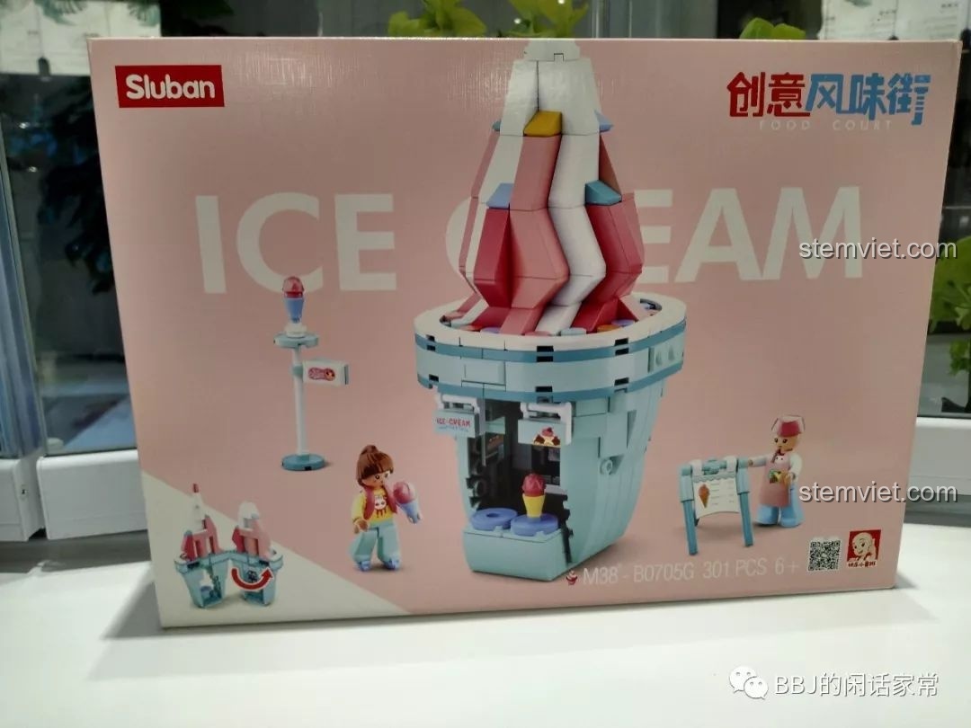 Review Sluban B0705G Tiệm Kem Hoa Anh Đào Cực Xinh Cho Bé