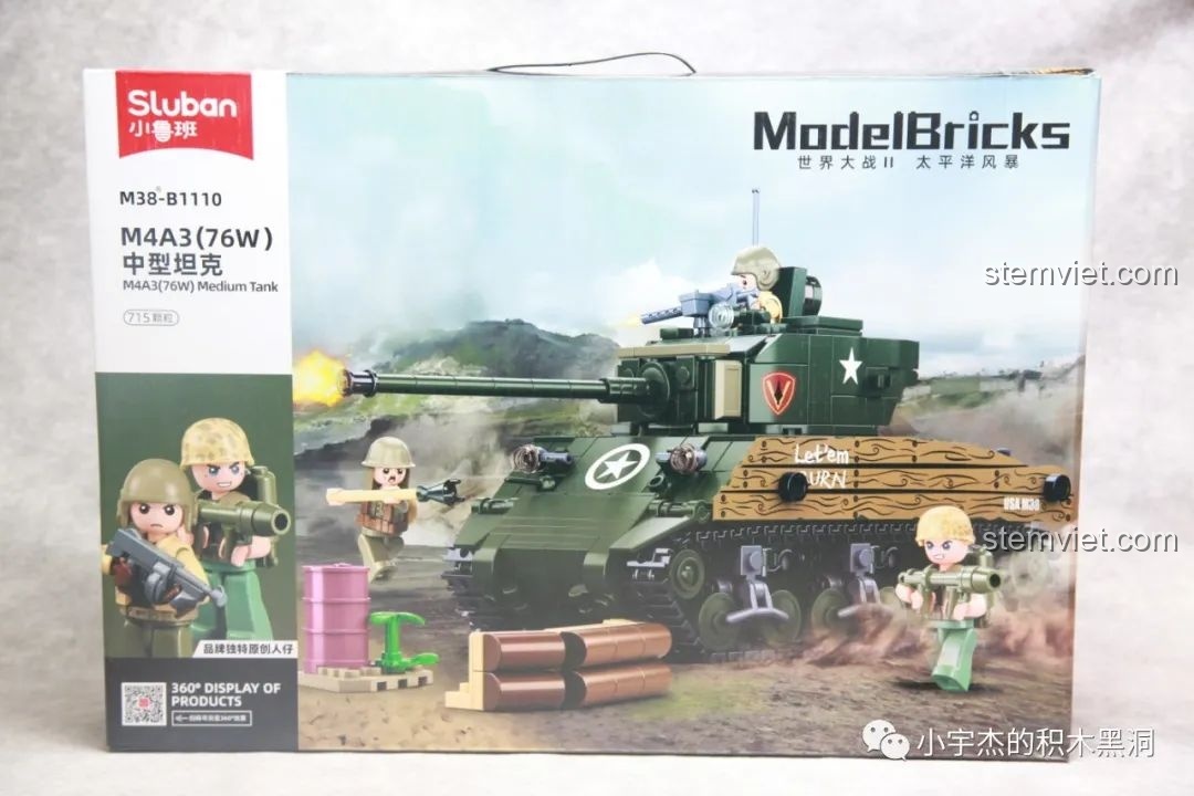Nhận xét Sluban M38-B1110: Xe Tăng Sherman 2 trong 1 Cực Ngầu