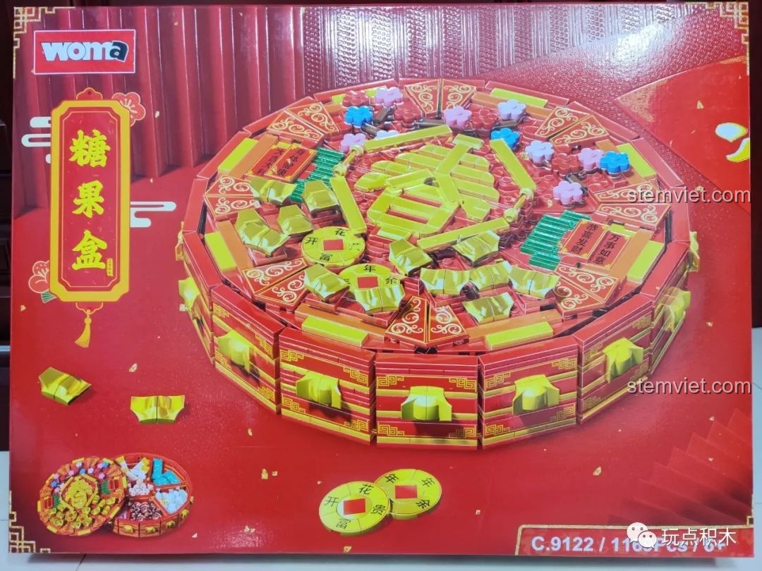 Review WOMA C.9122 Hộp đựng mứt Tết - Quà Tết 2 trong 1 cho bé