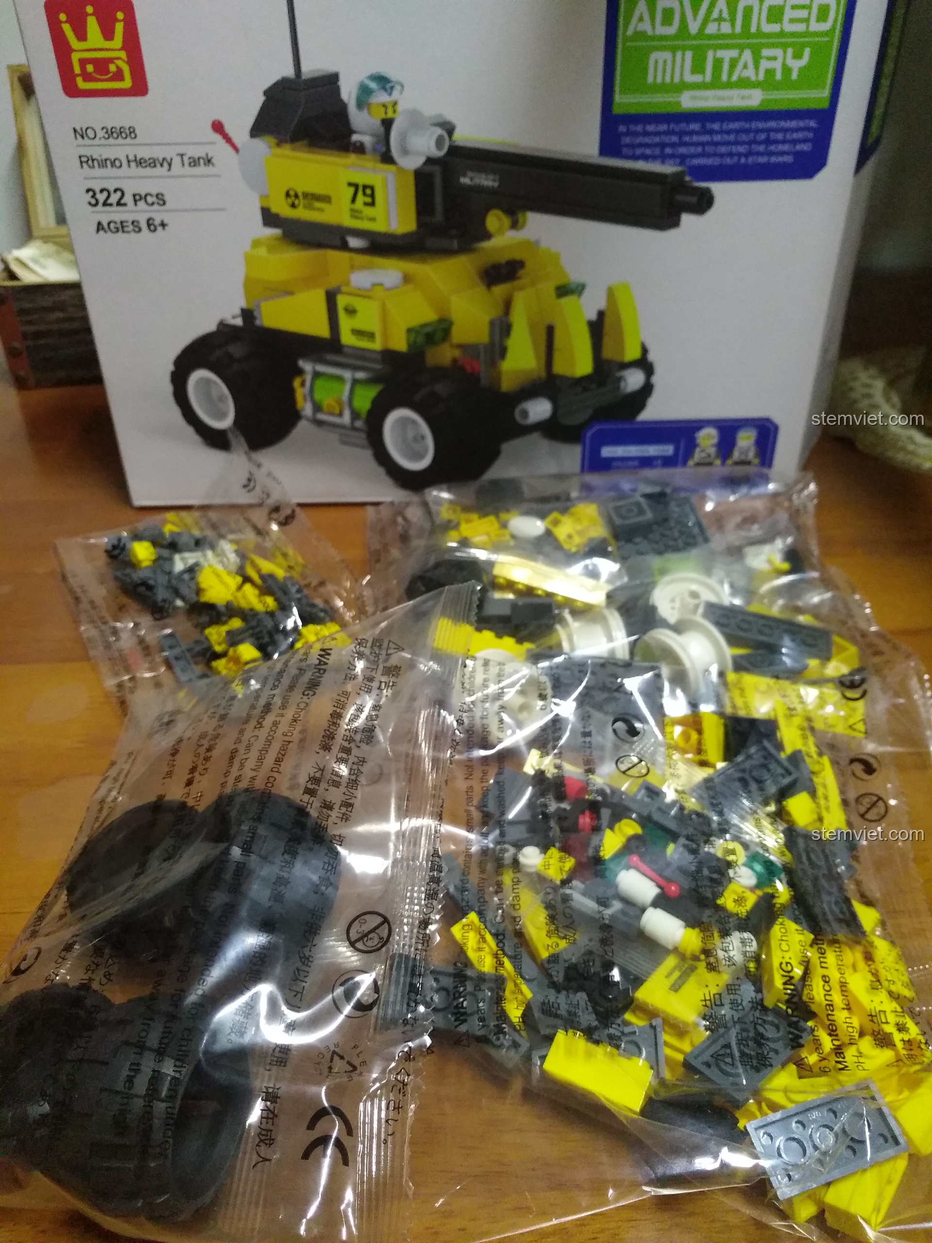 Review WANGE 3668 Xe tăng Rhino: Lắp mê, chơi đã!