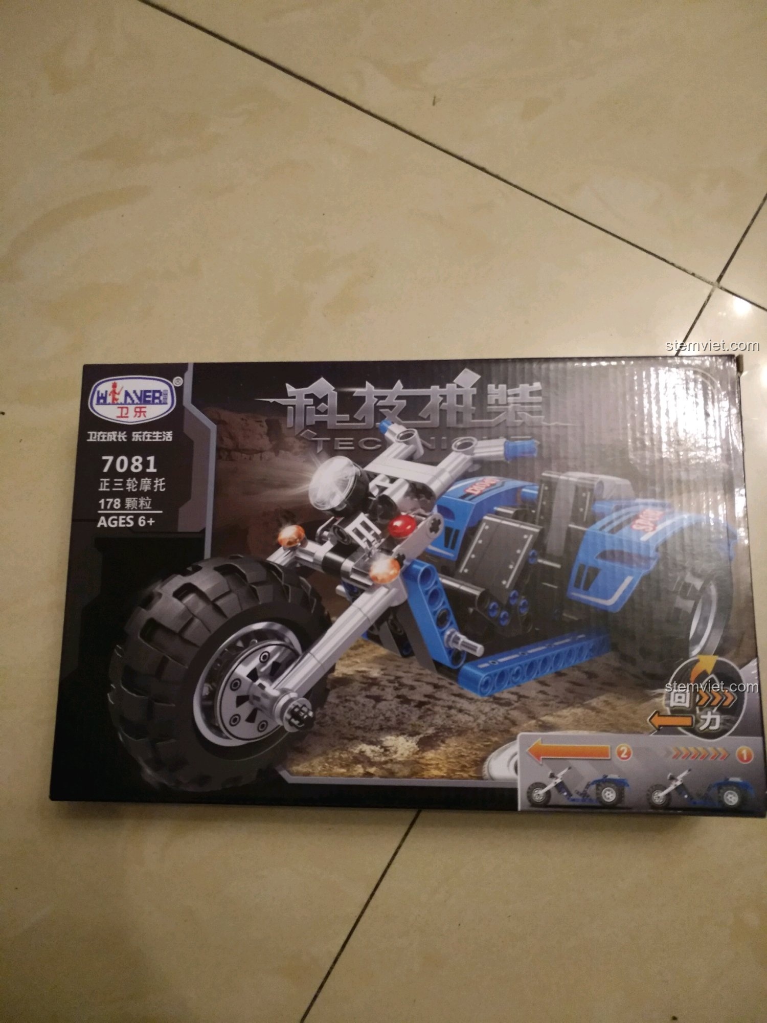 Review Winner 7082: Mô tô ba bánh ngược 2-in-1, lắp ráp cực đã!