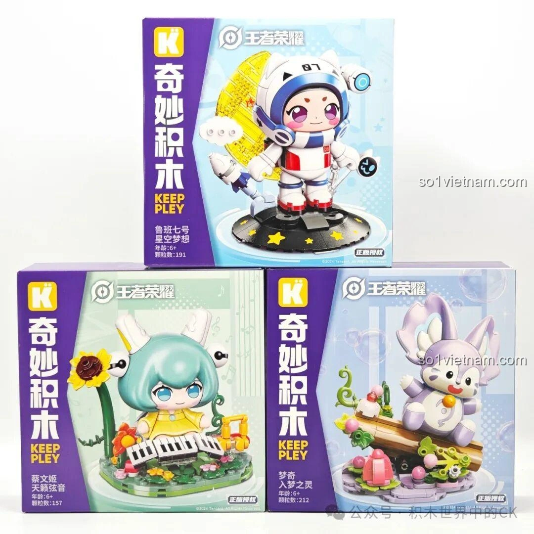 Review bộ lắp ghép Keeppley Vương Giả Vinh Diệu: Ba anh hùng siêu đáng yêu!