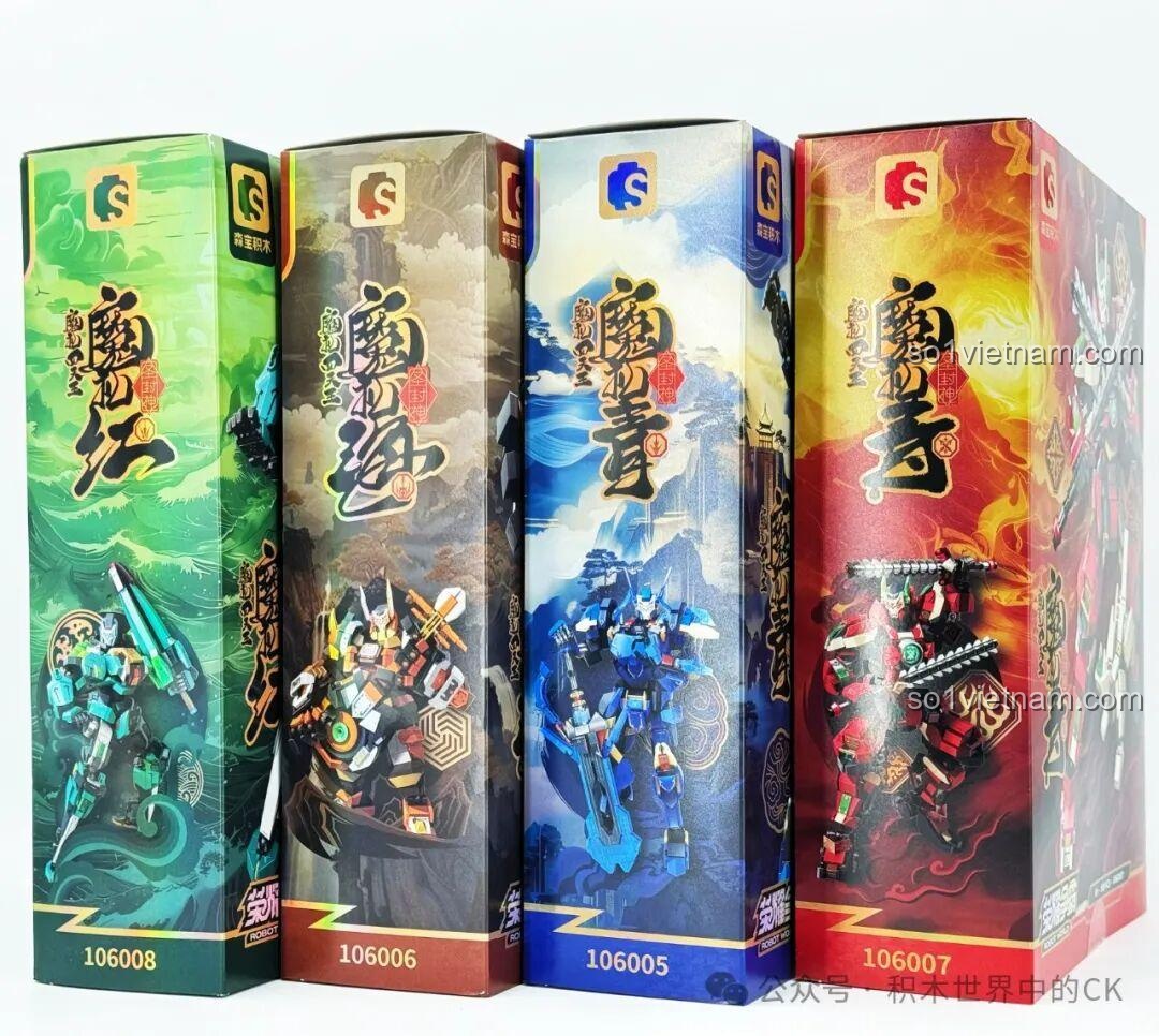 Review bộ Tứ Đại Thiên Vương SEMBO: Mecha cực ngầu cho bé!