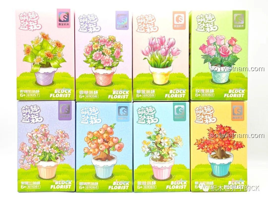 Review Bộ Chậu Cây Sembo Mengqu: Quà Lắp Ráp Cưng Xỉu Cho Bé