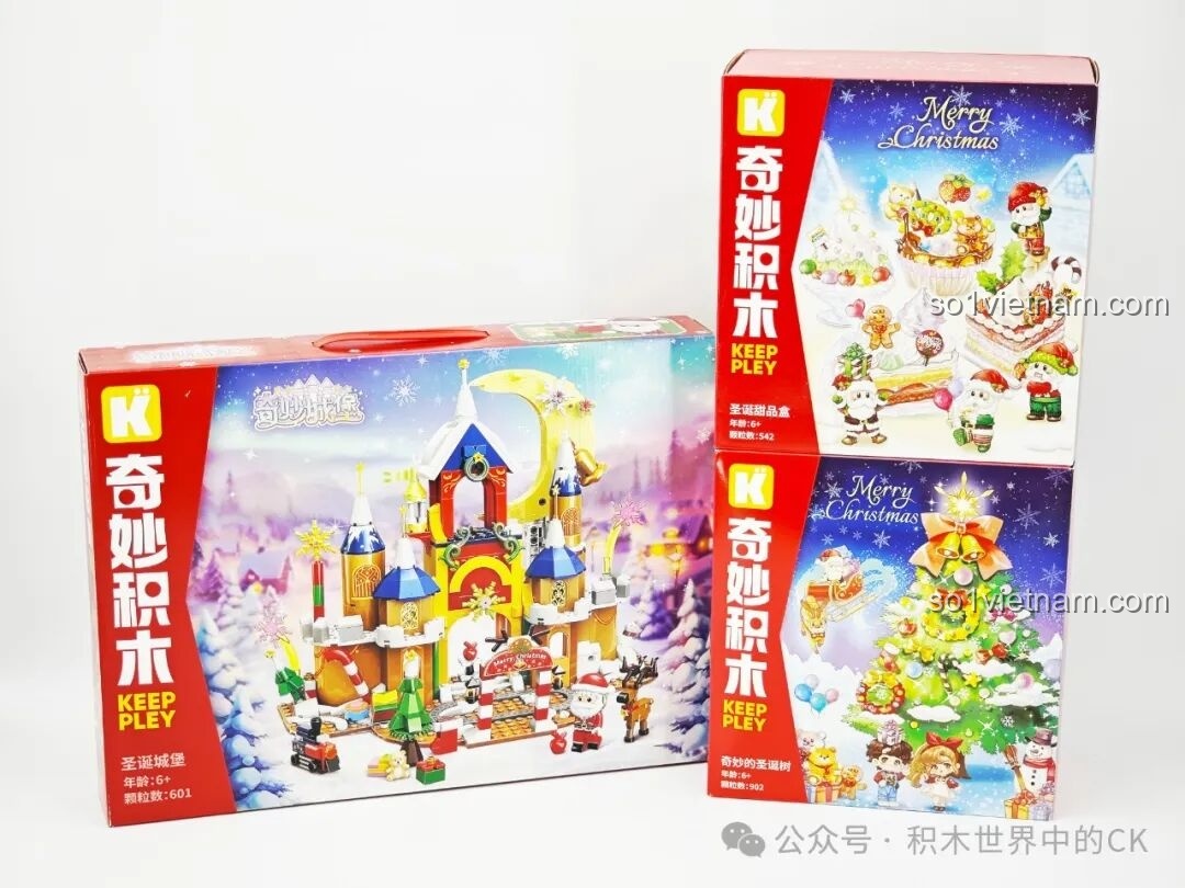 Review Keeppley 34016 Lâu đài Giáng Sinh: Bộ sưu tập Noel cực chill!