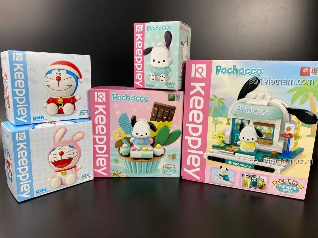 Review Dàn Siêu Phẩm Keeppley Pochacco & Doraemon Cực Xinh