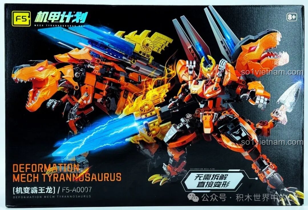 Review F5-A0007: Robot Khủng Long Bạo Chúa Lắp Ráp Siêu Ngầu