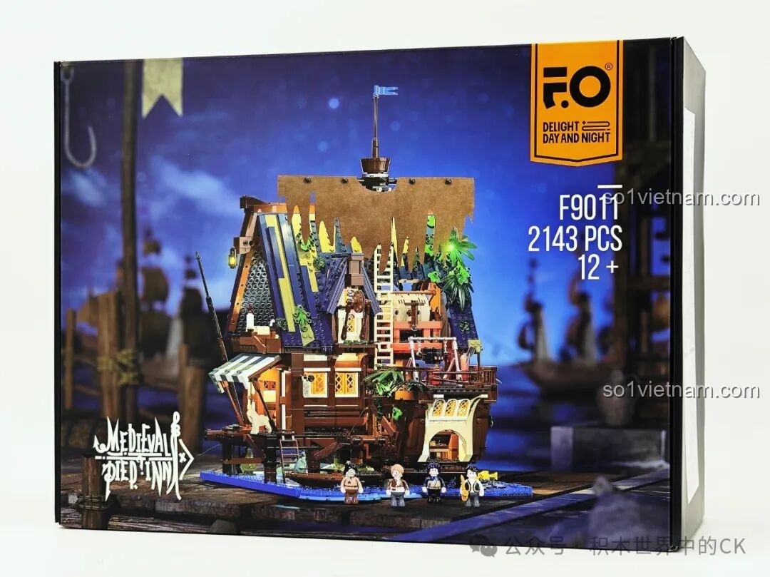 Review Funwhole F9011 Quán Rượu Bến Tàu: Lắp ráp cực chill, đèn LED lung linh!
