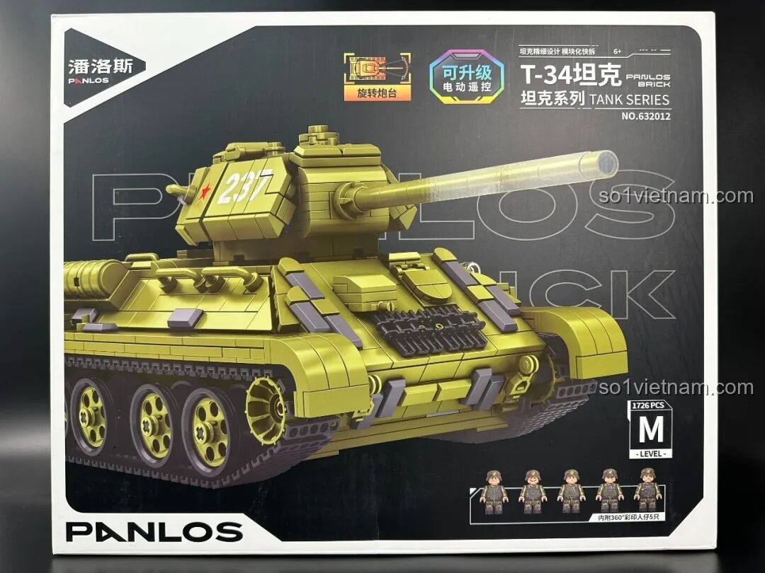 Đánh giá Panlos Brick 632012: Xe tăng T-34 cho bé mê mẩn