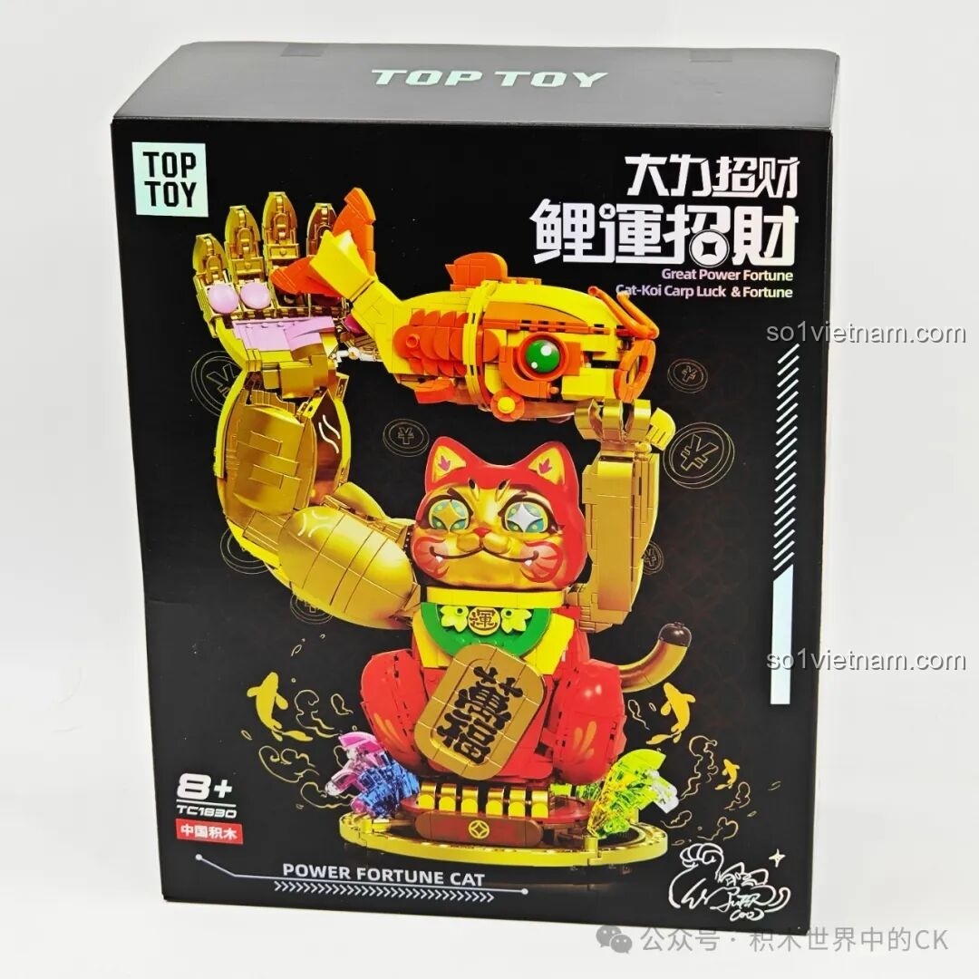 Review Bộ Lắp Ráp Mèo Chiêu Tài TOP TOY TC1830 - Mang Lộc Về Nhà!