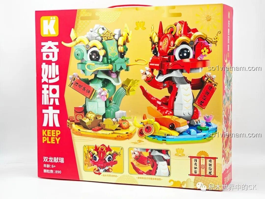Review Keeppley K19910 Cặp Rồng Dâng Điềm Lành Cực Cute