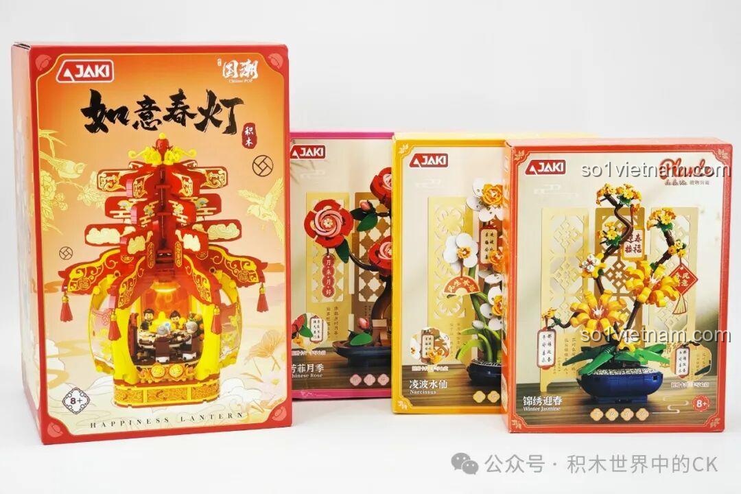 Review JAKI BK018: Đèn Lồng Vui Vẻ & Chậu Cây Tết Xinh Xắn