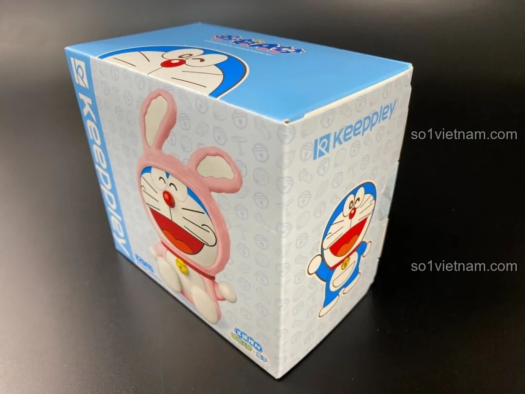 Mặt sau hộp Keeppley Doraemon K20415 với các thông tin về nhân vật và kích thước sản phẩm.