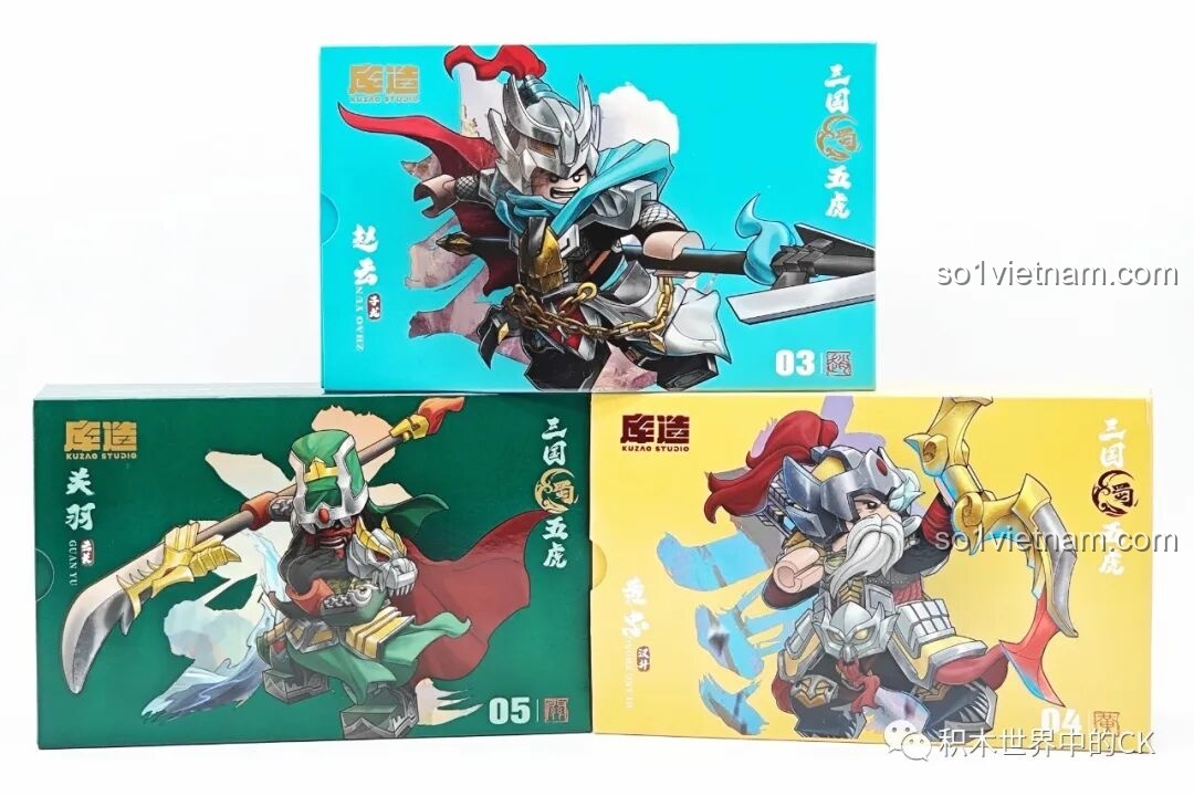 Review bộ lắp ghép Ngũ Hổ Tướng Tam Quốc Kuzhao Studio: Đồ chơi xịn xò cho bé trai!