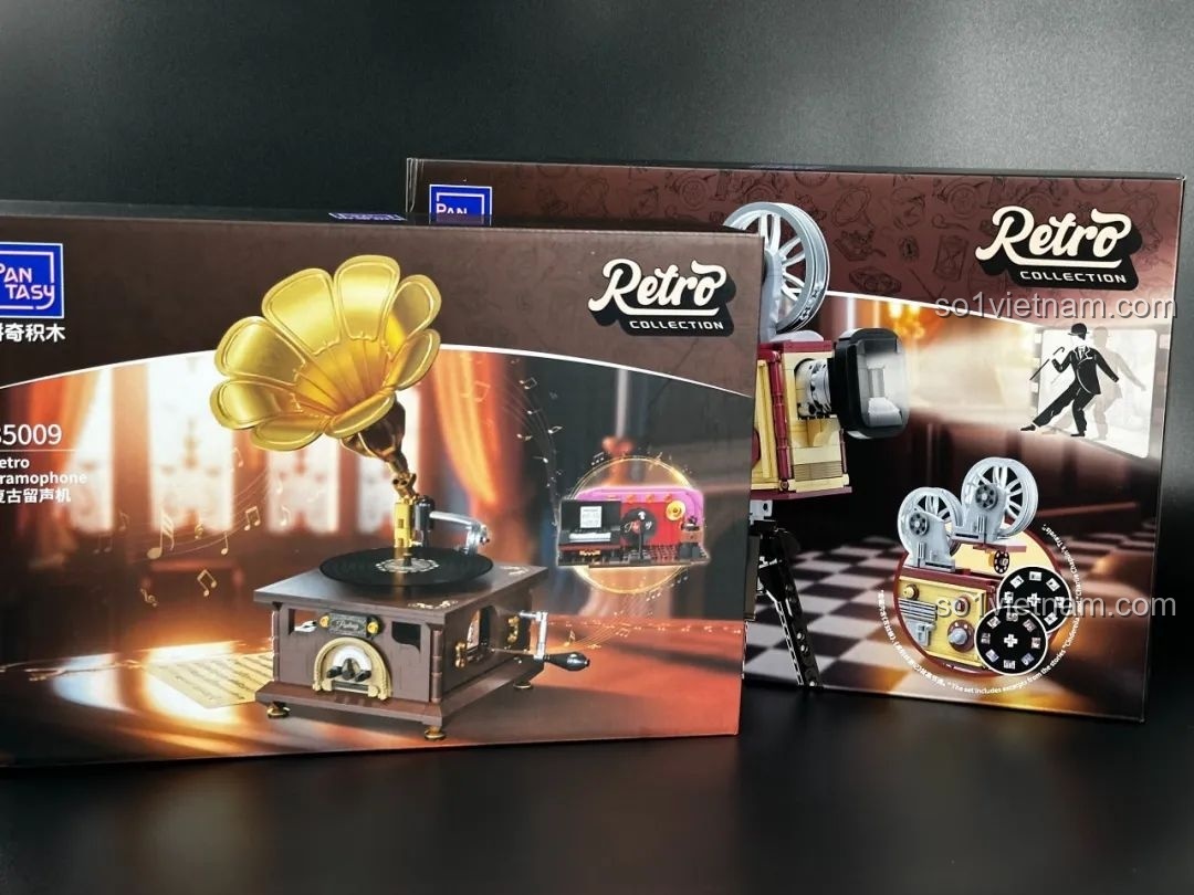 Đánh giá Bộ Lắp Ráp Retro Pantasy: Máy Chiếu & Gramophone Cổ Điển