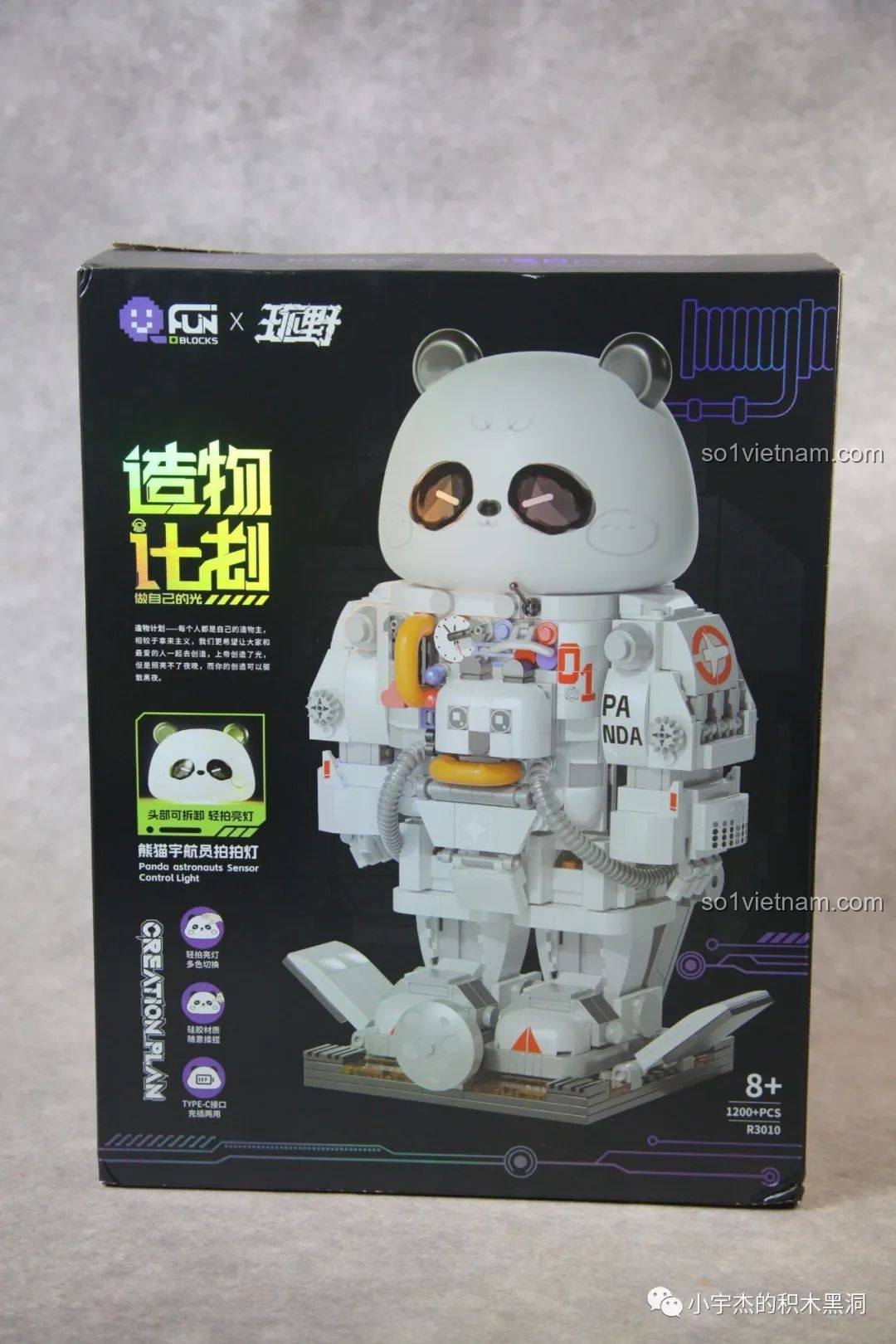 Review Gấu Trúc Phi Hành Gia Đèn Vỗ Tay R3010: Lắp Ráp Thú Vị, Ánh Sáng Lung Linh