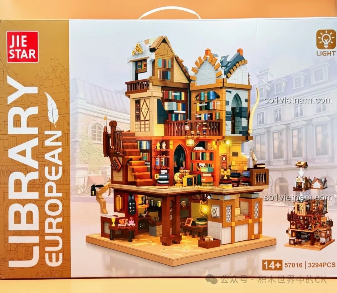 Review JIESTAR 57016 Thư viện Châu Âu: Lắp mê mẩn, nội thất siêu đỉnh!