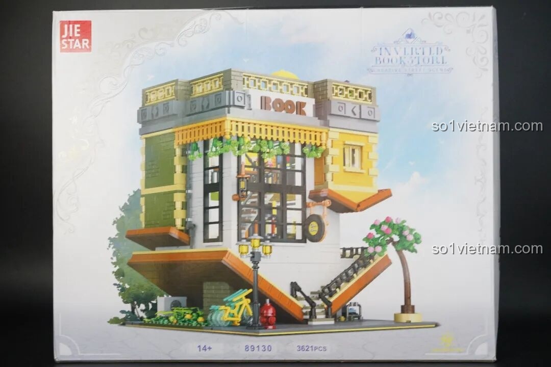 Review JIESTAR 89130 Tiệm Sách Ngược: Kiến trúc độc đáo, lắp ráp mê ly!