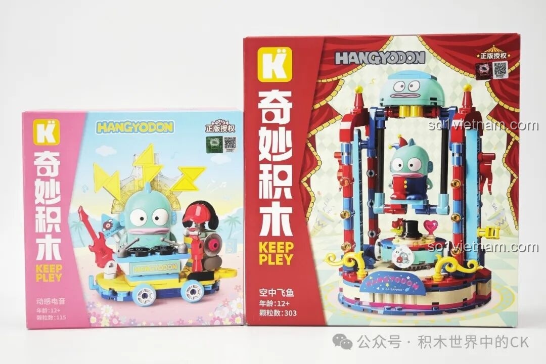 Review Keeppley K20855 Sanrio Hangyodon: Xe Hoa Điện Tử cực chill!