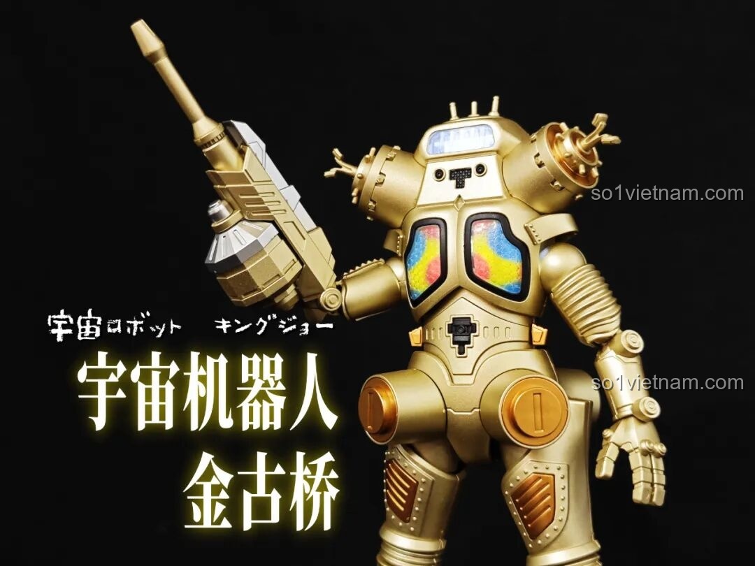 Review Keeppley K75161 Robot King Joe: Vàng champagne, có đèn LED, lắp mê luôn!