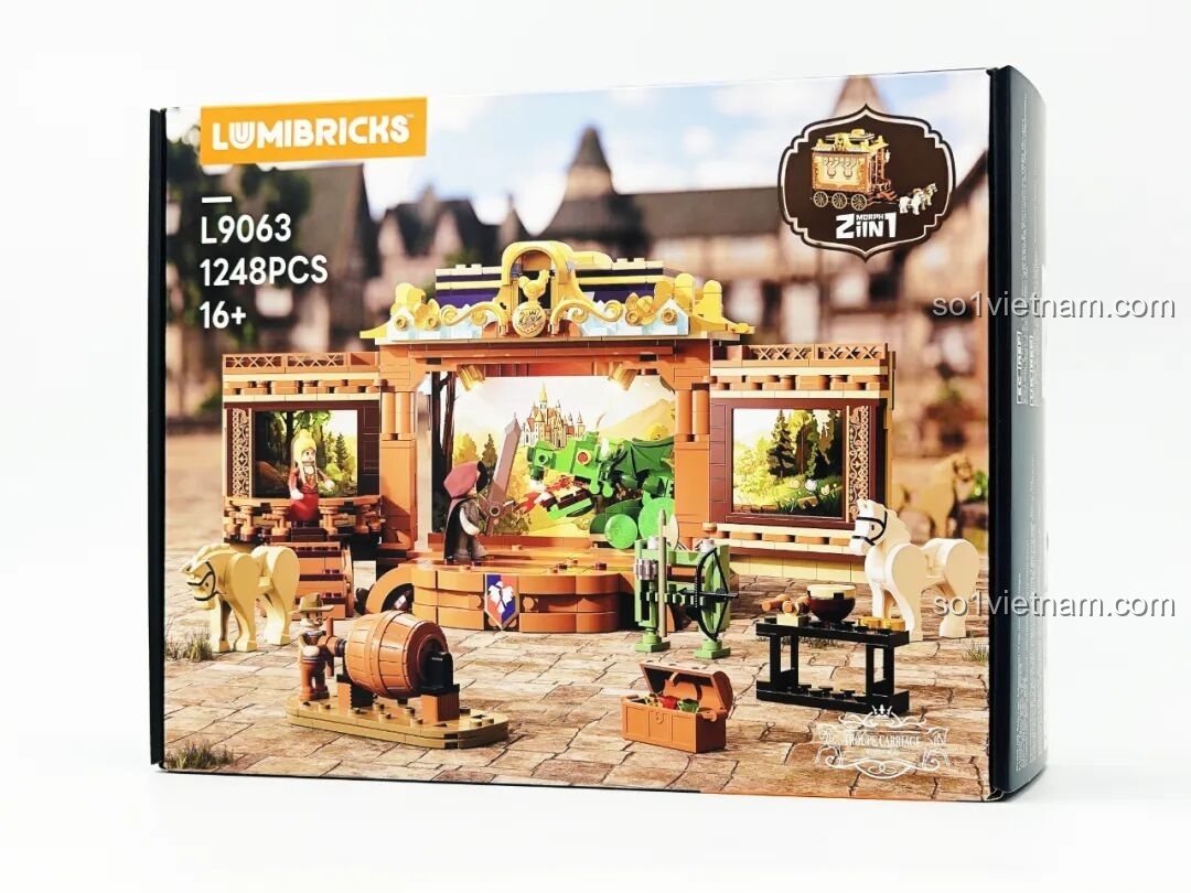 Review Lumibricks L9063 Đoàn Kịch Trung Cổ: Chi tiết, Đèn LED, 2in1!