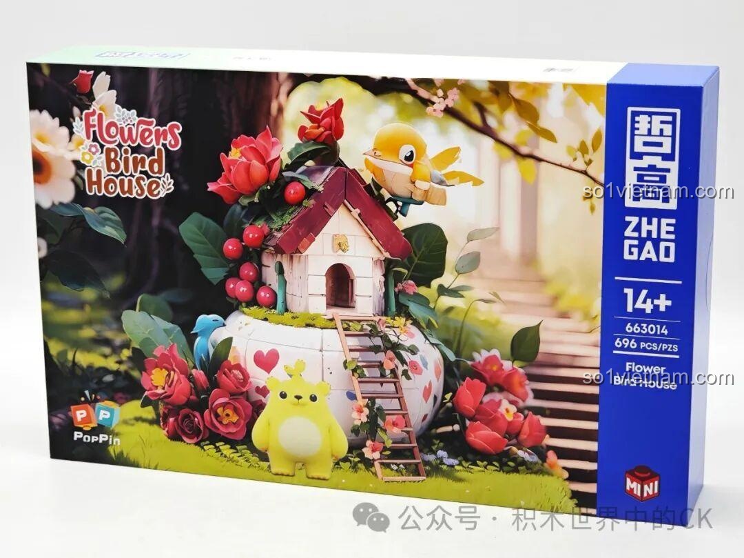 Review ZHEGAO 663014 Ngôi Nhà Chim Hoa Gấu Mầm: Lắp Mê Luôn!