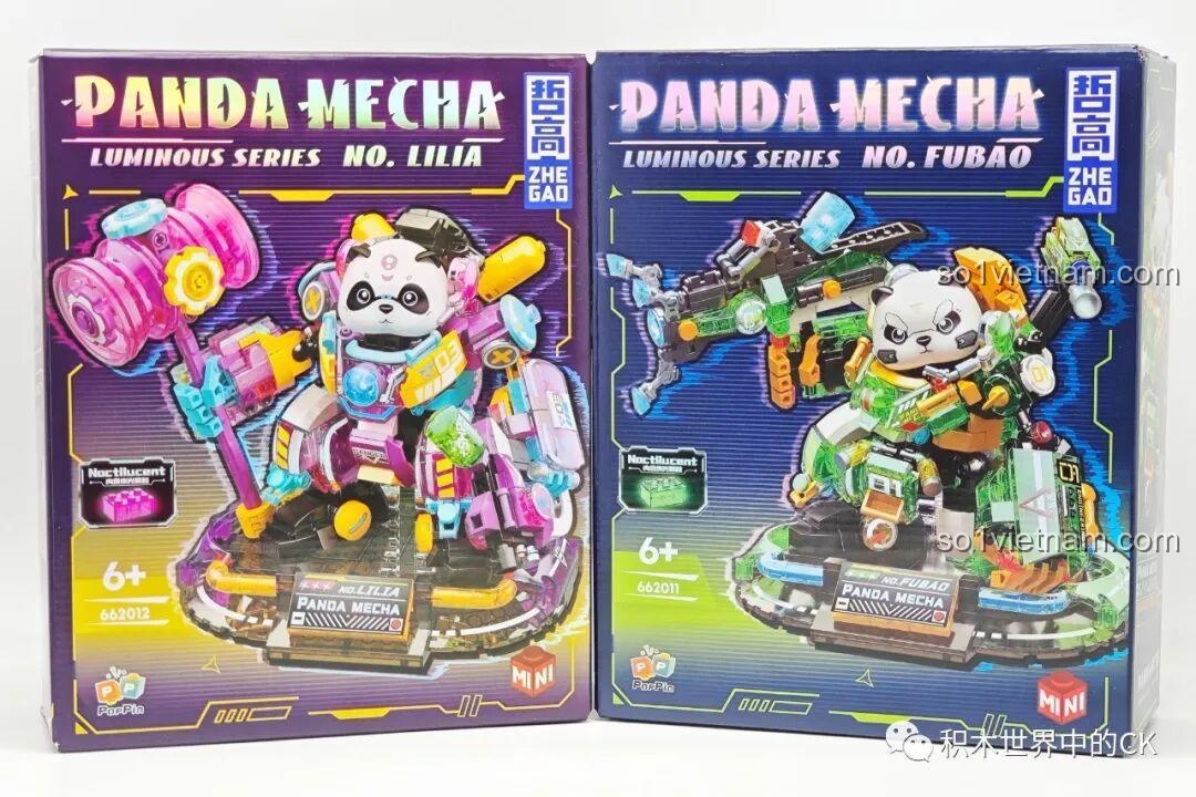Review ZHEGAO Panda Mecha: Cặp đôi robot gấu trúc phát sáng cực chất cho bé trai 6+
