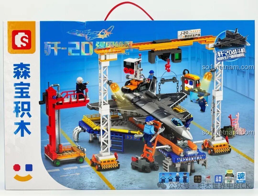 Review Sembo 202256: Dây Chuyền Sản Xuất J-20 Cực Chất Cho Bé Trai!