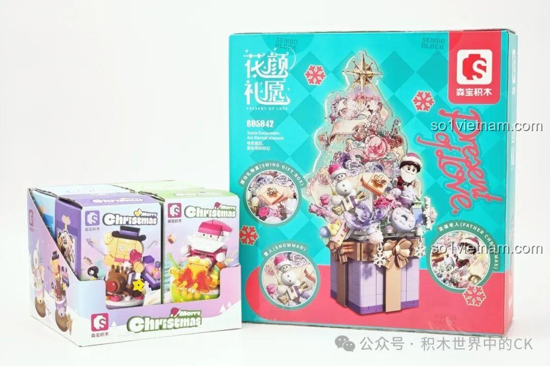 Review SEMBO 605039 Cây Thông Giáng Sinh Bất Tử: Đồ chơi lắp ráp cực chill cho mùa lễ hội!