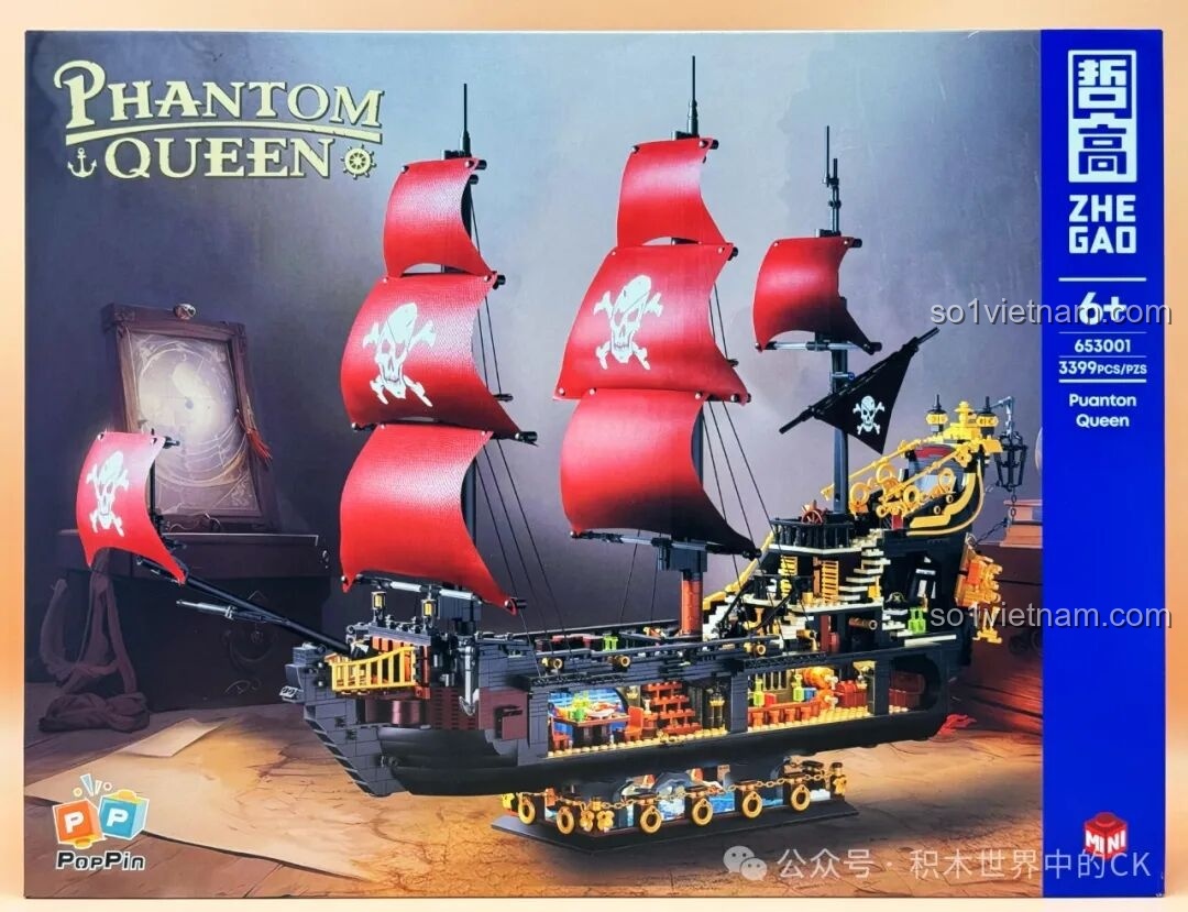 Review Thuyền Cướp Biển Phantom Queen ZHEGAO 653001 - Siêu phẩm 3399 chi tiết!