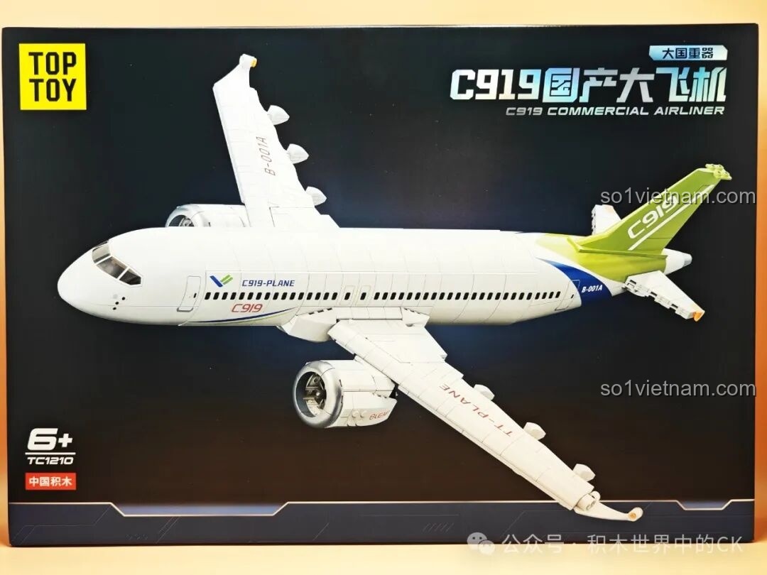 Review TOP TOY TC1210 Máy bay chở khách C919: Lắp ráp siêu đỉnh cho bé trai 6+