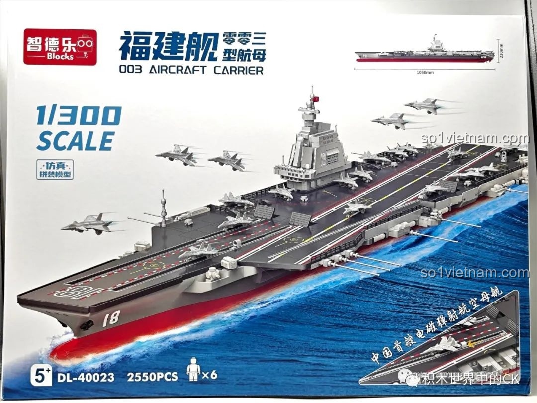 Review ZDEL DL-40023 Tàu Sân Bay Phúc Kiến 003: Lắp ráp siêu phẩm dài 1m06!