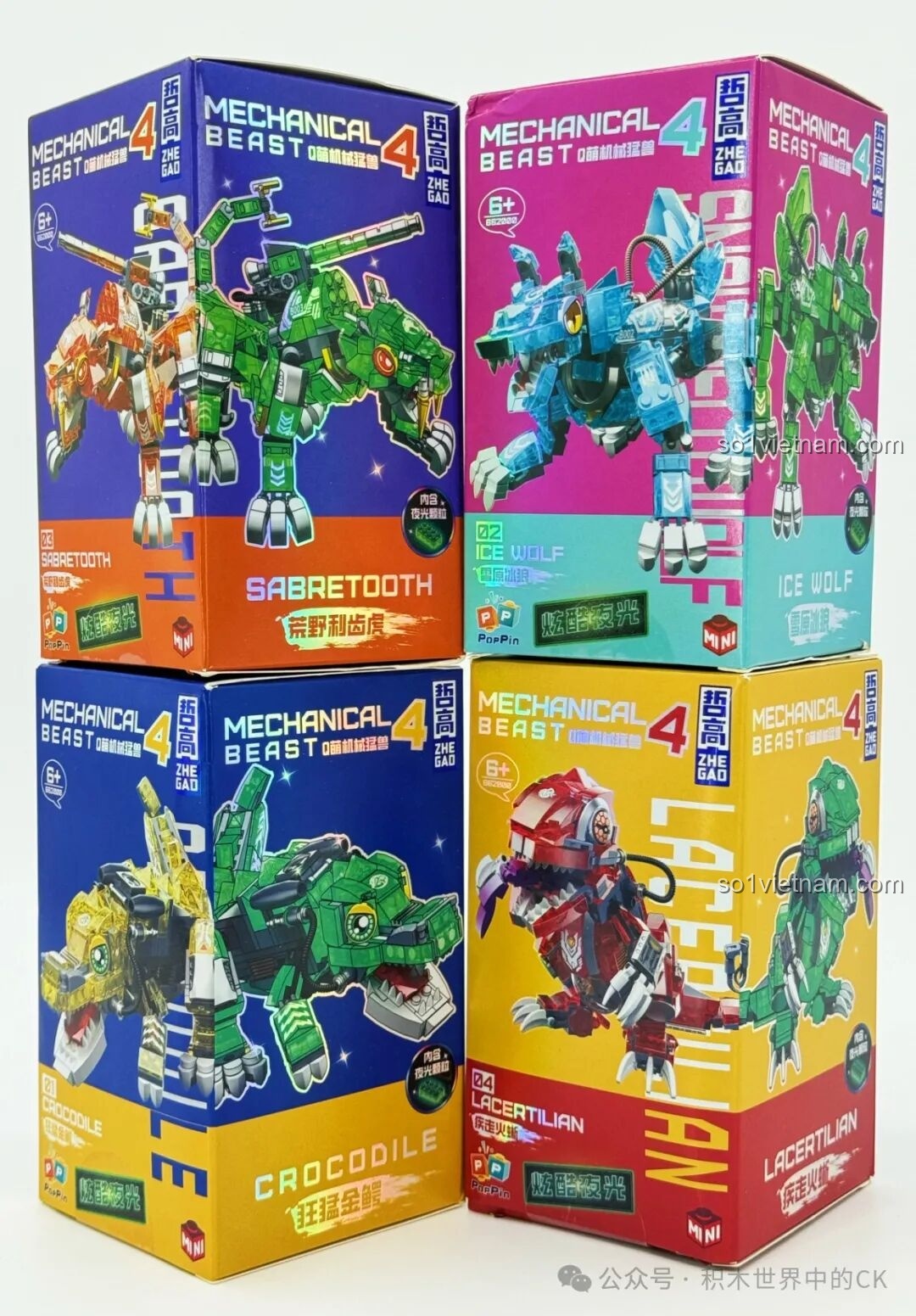 Review ZHEGAO 662000: Bộ 4 Quái Thú Cơ Khí Phát Sáng Cực Chất!